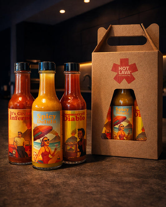 Hot Lava Trio Hot Sauce Box
